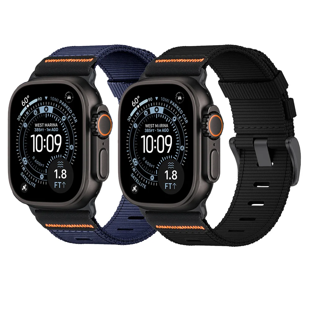 Nylon strap for Apple watch Bands Series 11/10/9/8/7/6/SE/Ultra 3 49mm 46mm 45mm 44/42/41/40mm Belt Bracelet Correa iWatch Strap – Image 17