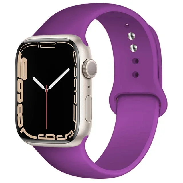 Silicone sport Strap For iwatch series11 10 9 8 7 6 5 SE Ultra3 bracelet For Apple Watch 44mm 45mm 49mm 46mm 38/40/41/42 mm Band – Image 46