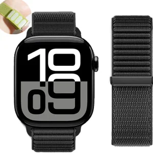 Nylon loop Strap For Apple Watch Band 46mm 45mm 44mm 49mm 40mm 41mm 38mm 42mm Bracelet For IWatch Series Ultra 10 9 8 7 6 SE 5 3