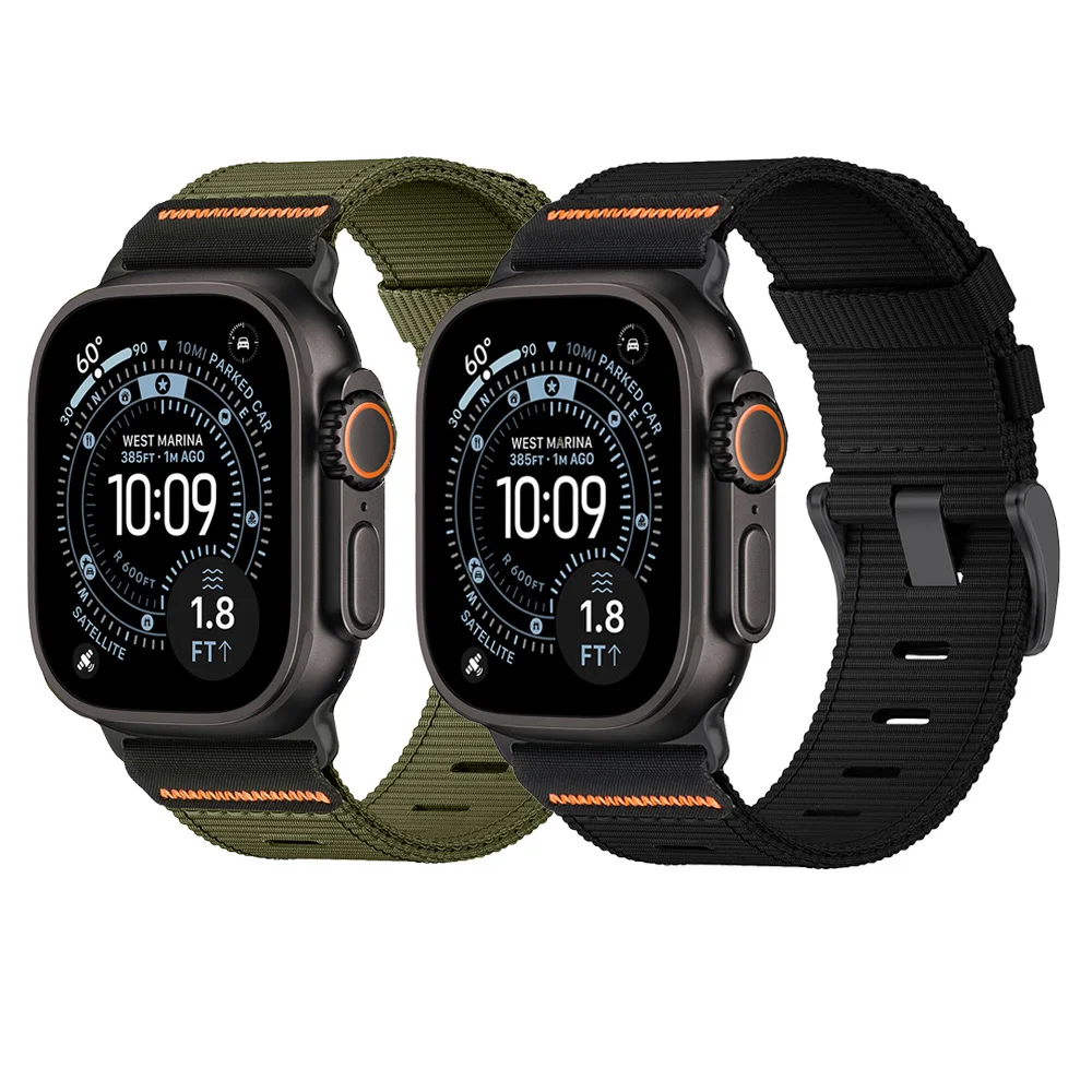 Nylon strap for Apple watch Bands Series 11/10/9/8/7/6/SE/Ultra 3 49mm 46mm 45mm 44/42/41/40mm Belt Bracelet Correa iWatch Strap – Image 8