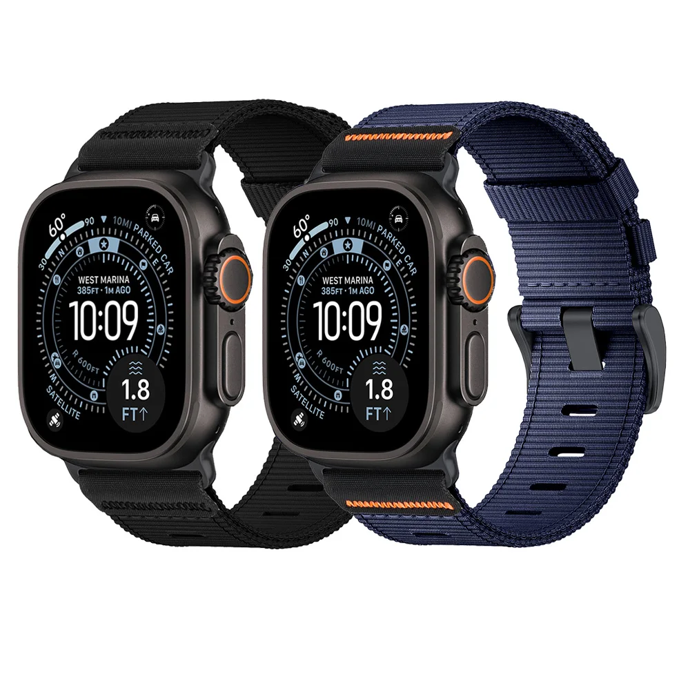 Nylon strap for Apple watch Bands Series 11/10/9/8/7/6/SE/Ultra 3 49mm 46mm 45mm 44/42/41/40mm Belt Bracelet Correa iWatch Strap – Image 14
