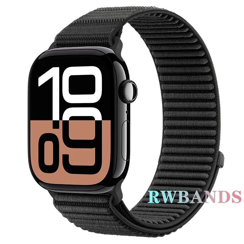 Nylon loop Strap For Apple Watch Band 46mm 45mm 44mm 49mm 40mm 41mm 38mm 42mm Bracelet For IWatch Series Ultra 10 9 8 7 6 SE 5 3 – Image 14