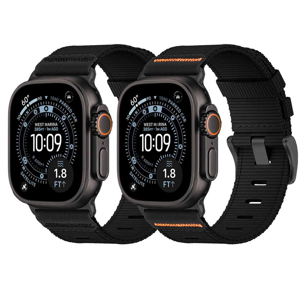 Nylon strap for Apple watch Bands Series 11/10/9/8/7/6/SE/Ultra 3 49mm 46mm 45mm 44/42/41/40mm Belt Bracelet Correa iWatch Strap – Image 16