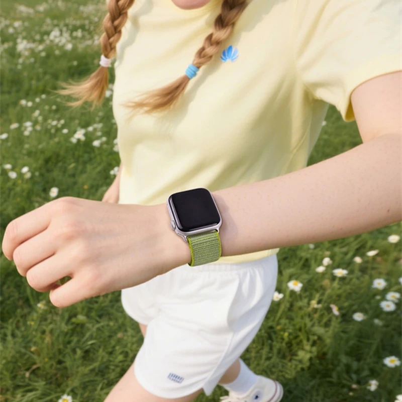 Nylon loop Strap For Apple Watch Band 46mm 45mm 44mm 49mm 40mm 41mm 38mm 42mm Bracelet For IWatch Series Ultra 10 9 8 7 6 SE 5 3 – Image 4